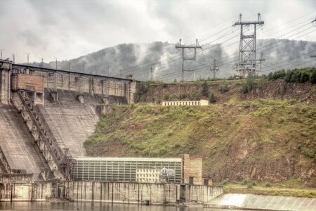 Krasnoyarsk hydroelectric power plantの写真素材