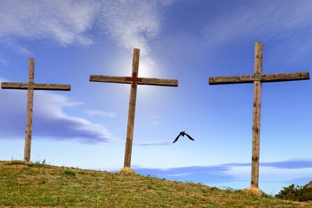 Crosses for a crucifixの写真素材