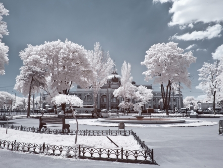 Square before the railway stationのeditorial素材