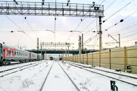 Railway rolling parkのeditorial素材