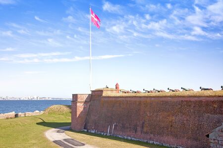 Ancient castle on the shore of the strait of Oresund in Denmarkのeditorial素材