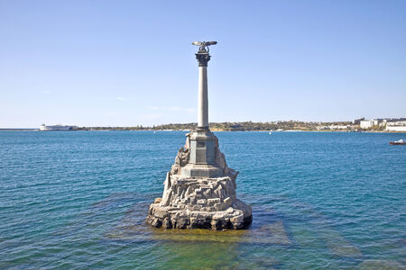 A monument in honour to the 50 years of First defence of Sevastopol cityの写真素材