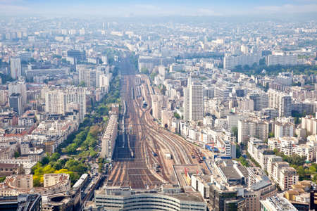 FRANCE, PARIS - April 30.2014: View of city from the height of bird flight