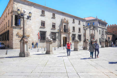 SPAIN, AVILA - May 03.2014: The historic center of the medieval city