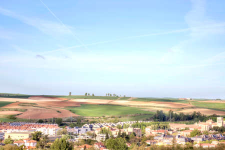 Suburb city and modern City block of medieval cityの写真素材