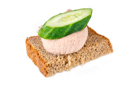 Thick sandwich is isolated on a white background