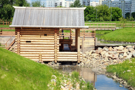 RUSSIA, MOSCOW - June 05.2014: Ancient  wooden buildings collected from all parts of Russia in Kolomenskoyeのeditorial素材