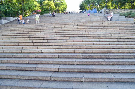 UKRAINE, ODESSA - June 11,2014: One of main sights of Odesa. Potemkin Stairs built in 1841