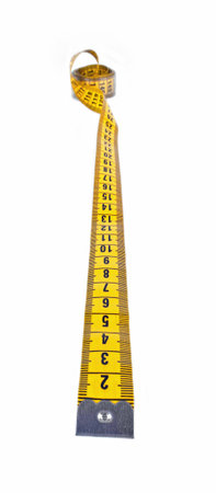 Tailor meter isolated on a white background