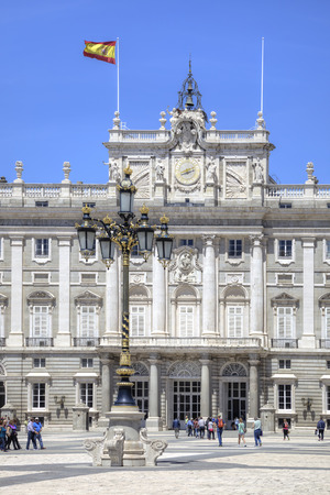 SPAIN, MADRID - May 02.2014: Royal palace in the capital of Spain city Madrid, のeditorial素材