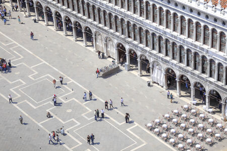 ITALY, VENICE - May 01.2014: View of city Venice from the height of bird flight のeditorial素材