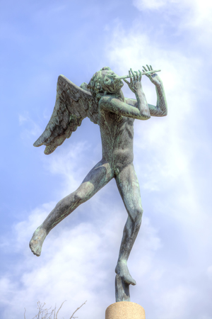 SWEDEN, STOCKHOLM - May 04.2013: Statues of the world-famous sculptor Carl Milles in park Millesgarden. Long worked in France, America and Swedenのeditorial素材