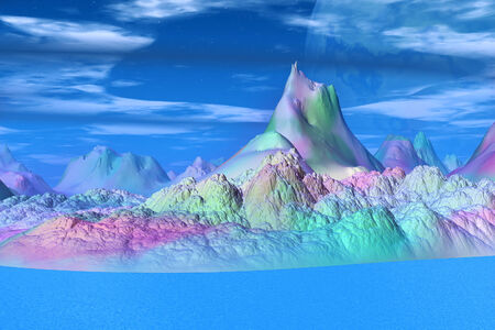 Abstract unknown planets are in deep spaceの写真素材