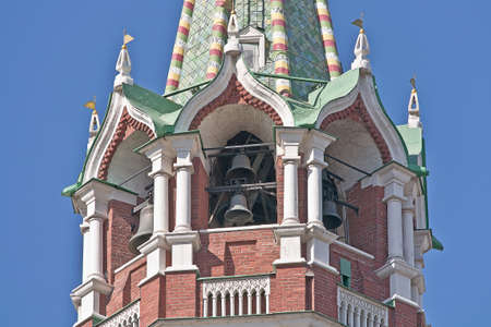 Bells on the Spasskaya Tower of the Moscow Kremlin, which play a melodyの写真素材
