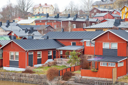 Historical center of ancient city. Finlandの写真素材