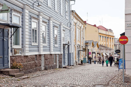 FINLAND, PORVOO - May 05.2013: Historical center of ancient cityのeditorial素材