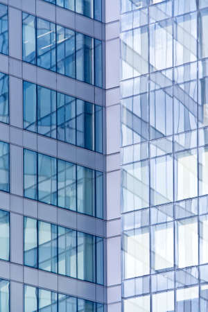 Glass transparent windows on the wall of modern houseの写真素材