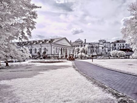 MOSCOW. RUSSIA - June 25.2014: Historical center of city.  Alexander Garden. Infrared photoのeditorial素材