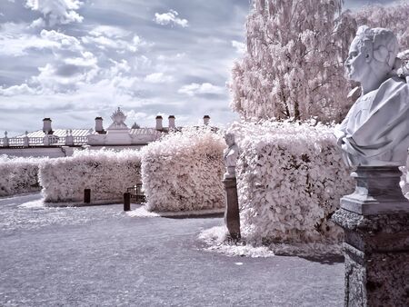 MOSCOW. RUSSIA - June 25.2014: Avenues in the ancient park of farmstead Kuskovo, former estate of Graf Sheremetievのeditorial素材