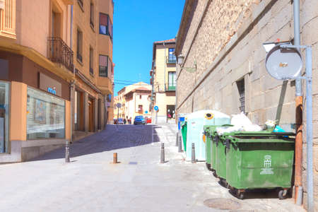 SEGOVIA, SPAIN - May 03.2014: City streets in the historic center of the medieval townのeditorial素材