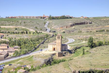 Church Vera Cruz was founded by the Order of Knight Templars in the XII centuryの写真素材