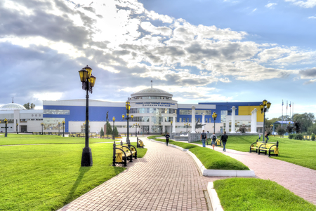 BELGOROD, RUSSIA - August 31.2016: Training and Sports Complex S.Horkinoy. The structural unit of the Belgorod State Universityのeditorial素材