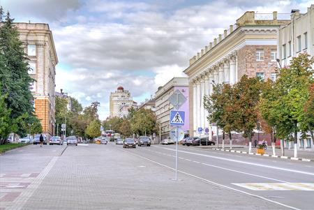 BELGOROD, RUSSIA - August 31.2016: Cathedral Square and the street Popova in the administrative center of the cityのeditorial素材