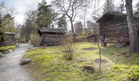STOCKHOLM, SWEDEN - May 04.2013: Ethnographic complex the open air museum Skansen, located on Djurgarden Island in Stockholm. Barnのeditorial素材