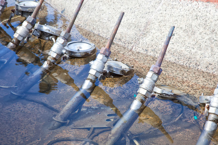 Not working sprayers of fountainの写真素材