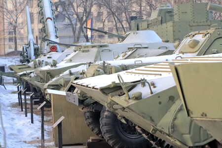 MOSCOW, RUSSIA - January 06.2008: Exposition of old standards of military technique on the territory...