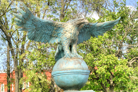 ORYOL, RUSSIA - May 15.2012: Sculpture of eagle, ancient symbol of city Oryolのeditorial素材