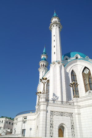 The territory of the Kazan Kremlin. Islamic shrine reconstructed QolÅarif Mosqueのeditorial素材