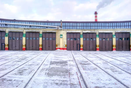 MINSK, BELARUS - January 18.2017: Production workshop for routine maintenance and repair locomotives