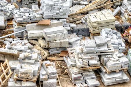 Extra building materials lying around at the dump