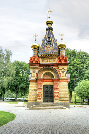 GOMEL, BELARUS - June 19.2016: Tomb Chapel in the Palace and Park complex of princes Paskevichのeditorial素材