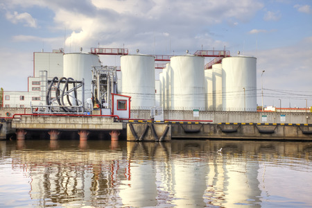 KALININGRAD, RUSSIA - April 28.2018: Oil-loading terminal in the cargo portのeditorial素材