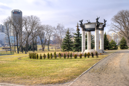 MINSK, BELORUSSIA - March 11.2017: Rotunda in the Starostinskaya settlement on the bank of the Svisloch Riverのeditorial素材