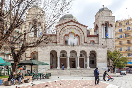 THESSALONIKI, GREECE - March 17.2016: The old Orthodox Church of Panagia Dexia in Thessaloniki in the tourist part of the cityのeditorial素材