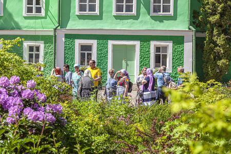 Holy Dormition Pskovo-Pechersky Monastery (Pskov-Caves Monastery). Temple complexの写真素材