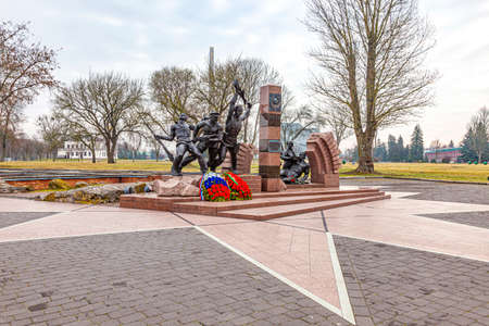 BREST, REPUBLIC OF BELARUS - March 10.2020: Citadel. Monument to the heroes of the border guards in the memorial complex Brest Fortressのeditorial素材