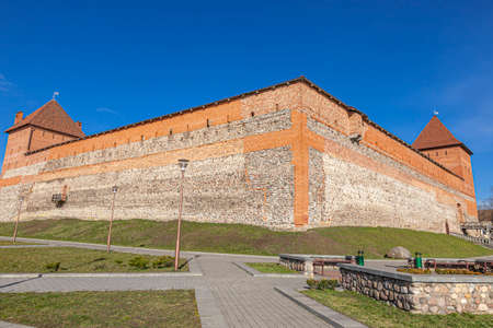 Lida castle. A fourteenth century citadel in the city of Lida. Republic of Belarusのeditorial素材