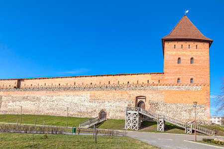 Lida castle. A fourteenth century citadel in the city of Lida. Republic of Belarusのeditorial素材