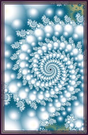 Texture in the frame of the picture. Abstract fractal. Computer graphics. Illustrationの写真素材