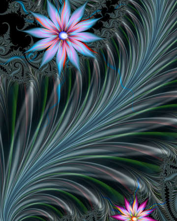 Texture. Abstract fractal. Computer graphics. Illustrationの写真素材