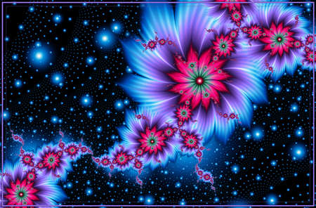 Texture. Abstract fractal. Computer graphics. Illustrationの写真素材