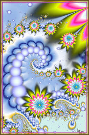 Texture. Abstract fractal. Computer graphics. Illustrationの写真素材