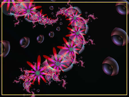 Texture. Abstract fractal. Computer graphics. Illustrationの写真素材