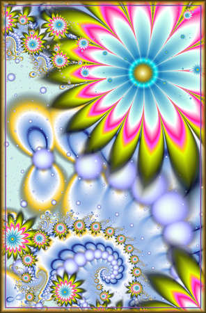 Texture. Abstract fractal. Computer graphics. Illustrationの写真素材