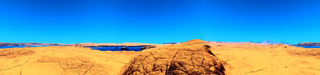Fantasy alien planet. Mountain. Panorama. 3D illustrationの写真素材