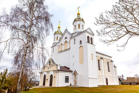 The Cathedral of the Holy Martyrs-Passion-Bearers of the Blessed Princes Boris and Gleb in Navahgrudok. Republic of Belarusの写真素材
